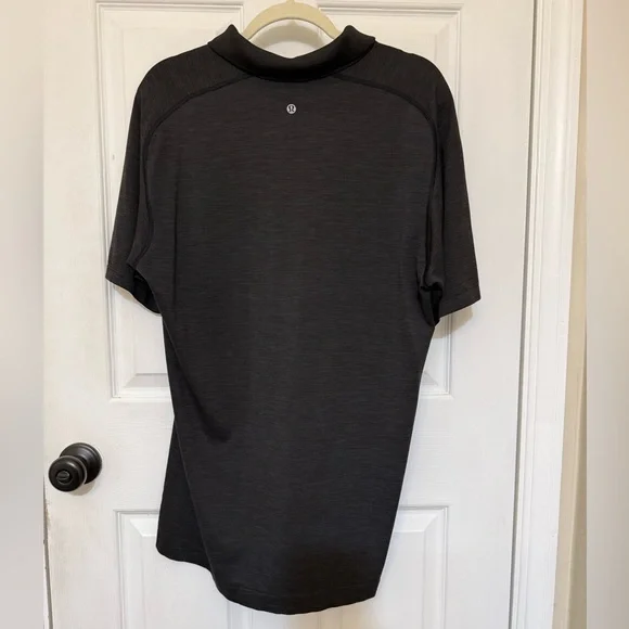 Lululemon Metal Vent Tech Polo Shirt XL Deep Coal Black Golf Training - Picture 6 of 12